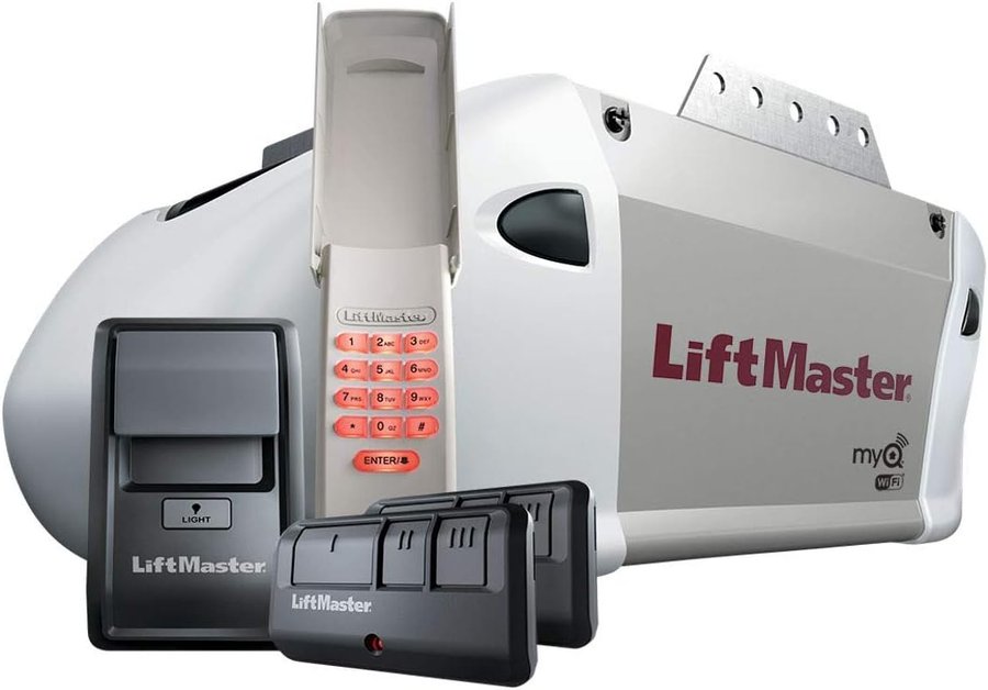 LiftMaster 8365W-267 chain drive Wi-Fi garage door opener bundle with remotes and keypad